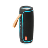 Altavoz Bluetooth con luz LED intermitente T&G TG287, altavoz estéreo inalámbrico portátil con graves y subwoofer, radio FM, tarjeta TF y USB